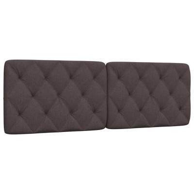vidaXL Pernă pentru tăblie de pat maro &amp;icirc;nchis, 160 cm, material textil 4019229 foto