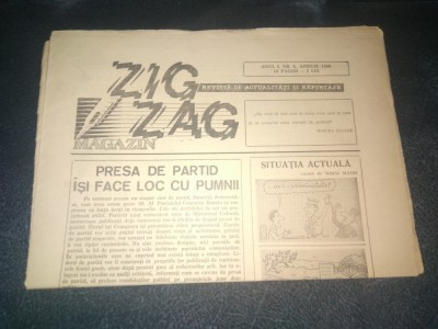 REVISTA ZIG ZAG MAGAZIN NR 6 APRILIE 1990 foto