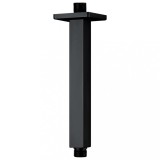 Cumpara ieftin Braț suport de duș, negru, 20 cm, oțel inoxidabil 201, pătrat