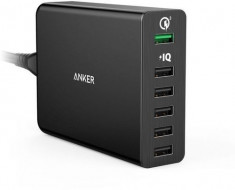 Incarcator Quick charge USB Anker Powerport+ 6 foto