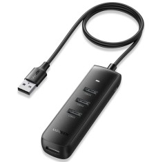 HUB extern Ugreen, &amp;quot;CM416&amp;quot; porturi USB: USB 3.0 x 4, conectare prin USB 3.0, lungime 1 m, negru, &amp;quot;80657&amp;quot; (timbru verde 0.8 lei) - 6957303886579 foto