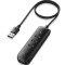 HUB extern Ugreen, &quot;CM416&quot; porturi USB: USB 3.0 x 4, conectare prin USB, material ABS, port micro USB 5V, lungime 25 cm, negru, &quot;10915&quot; (timbru verde