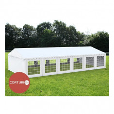 Cort Evenimente Economy, PVC alb, 6x12 m - Corturi24