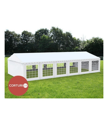 Cort Evenimente Economy, PVC alb, 6x12 m - Corturi24 foto