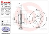 BREMBO 09.C424.11 PRIME LINE - UV Coated Disc frana