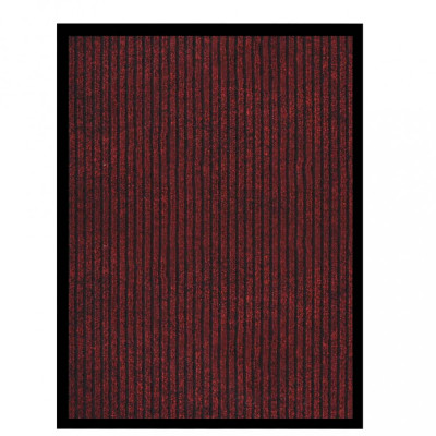 Covoraș de ușă, roșu cu dungi, 60x80 cm foto