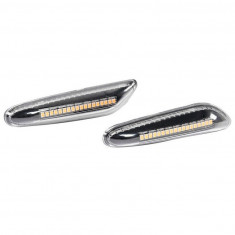 Set 2 Semnalizari Aripa LED Dinamice pentru BMW X1 E84, X3 E83, E60, E90, E91, E92, E93, E81, E82, E88 - D0459