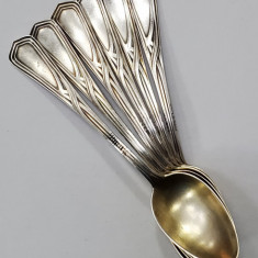 6 lingurite din metal argintat, WMF, cca 1900