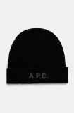 A.P.C. caciula de lana bonnet harry culoarea negru, de lana, WVBDK.M25085