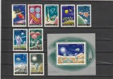 1972 LP 814 LP 815 INCHEIEREA PROGRAMULUI APOLLO SERIE + COLITA DANTELATA MNH NESTAMPILATE