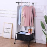 Organizator haine tip cuier pliabil cu raft