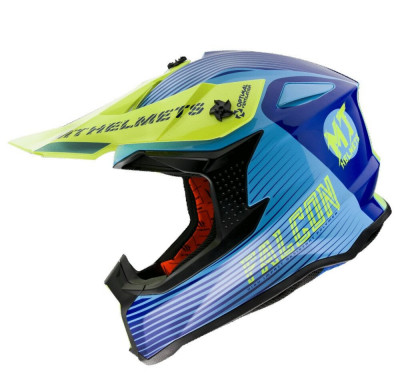 Casca off road pentru scuter - motocicleta MT Falcon System C3 galben fluor lucios Galben fluor lucios S (55/56cm) foto