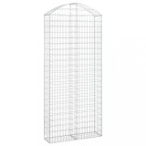 Cumpara ieftin Cos gabion arcuit, 100x30x220/240 cm, fier galvanizat