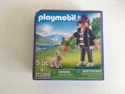 Jucarie Playmobil Milka 70289, Geobra, nedesfacut, baiat cu iepure si morcov foto