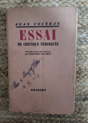 ESSAI DE CRITIQUE INDIRECTE Grasset 1932- Jean COCTEAU foto