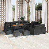 Cumpara ieftin Set de canapele pentru gradina 18 buc. 11-Locuri Negru