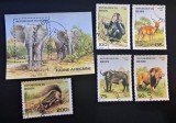 Benin (1995) - Serie completă de 5 Timbre + Coliță "Faună Africană / Faune Africaine" (Obliterat / Ștampilat Cotonou) VRT1