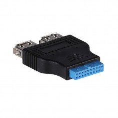 Adaptor AKYGA AK-CA-58 2x USB 3.0 A (f) / USB 3.0 pin header 19-pin (f) foto