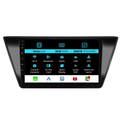 Navigatie Android Dedicata Volkswagen Touran (2015 - 2020), 10Inch, 8Gb Ram, 256Gb Stocare, Carplay foto