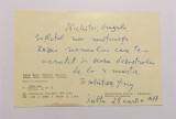 Carte poștală semnată GRIGORE VIERU către NICHITA STĂNESCU (1977, Ialta), Necirculata, Printata