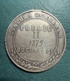 Medalie Romania Concurs Generalu Bucuresci Premiul 2 1879 Societatea Romana de arme gimnastica si dare la semn