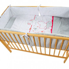 Lenjerie MyKids My Zoo Rosu 4+1 Piese 120x60 cm