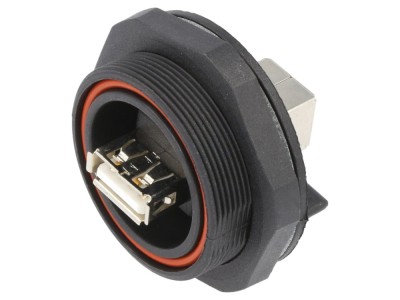 Conector USB A soclu IP68, 4 pini foto