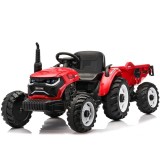 Cumpara ieftin Tractoras electric pentru copii, Kinderauto 1804, 90W, 12V 10Ah, cu remorca basculabila, rosie