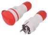 Conector Alimentare AC PLASTROL Uni-Schuko IP54 250V 16A 3 Pini Cu Impamantare Drept