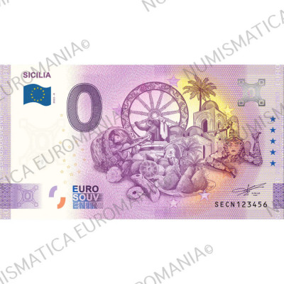 !!! 0 EURO SOUVENIR - ITALIA , SICILIA - 2022.8 - UNC foto