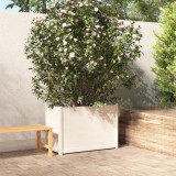 Jardinieră de grădină, alb, 100x50x70 cm, lemn masiv de pin, vidaXL