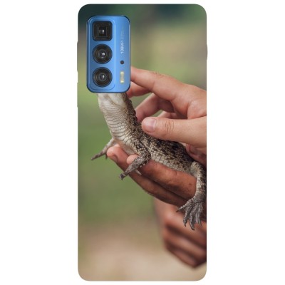 Husa compatibila cu Motorola G100 model Baby Crocodile, Silicon, TPU, Viceversa foto