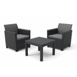 Cumpara ieftin Set mobilier de grădină Claire Balcony cu masă Orlando, grafit