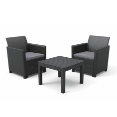 Set mobilier de grădină Claire Balcony cu masă Orlando, grafit