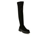 Cizme GRYXX negre, D326, din material textil si piele naturala