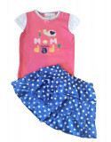 Compleu cu fustita - I love mom and dad (Marime Disponibila: 6-9 luni (Marimea