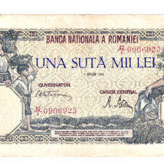 ROMANIA 100 000 100000 LEI APRILIE 1946 STARE FOARTE BUNA