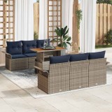 vidaXL Set de canapele pentru grădină 7 pcs Gri Rattan poli 3358019