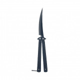 Cutit fluture Butterfly, Balisong 20 cm, negru, model frunza