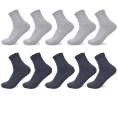 Set 10 perechi de sosete pentru barbati, SS009, Gri, marime universala (39-42)