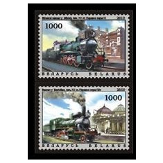 BELARUS 2010, Locomotive cu abur, serie neuzata, MNH