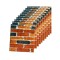 Set 20 x Tapet 3D autocolant FOXMAG24, 77x70 cm, model caramida in relief, maro/negru, rezistent la apa, usor de curatat