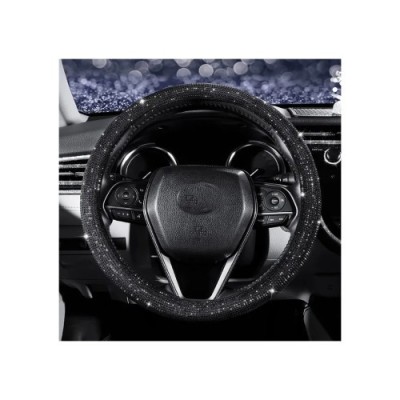 Husa volan auto imitatie piele marime M negru diamond Cod: FX96B foto