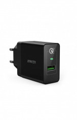 Incarcator de retea Anker 18W 1 port USB PowerIQ Negru foto