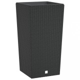 Cumpara ieftin Jardiniera cu interior detasabil, antracit, 21 / 49 L, PP ratan