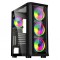 Carcasa spacer &ndash; gaming middle tower atx &bdquo;shield fara sursa sticla securizata 4 x argb