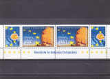 ROMANIA IN UNIUNEA EUROPEANA,LP1752 CU VINIETA STG -DREAPTA,2007,MNH ROMANIA ., Organizatii internationale, Nestampilat