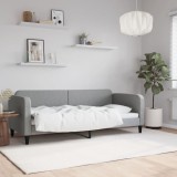 vidaXL Cadru de pat, gri deschis, 80x200 cm, material textil