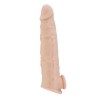 Mansoane pentru penis - Rev-Sleeves Manson Extensie Realist pentru Penis 22 cm din Silicon cu Gaura pentru Testicule