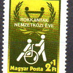 UNGARIA 1981, Anul internațional al persoanelor cu handicap, MNH, serie neuzata